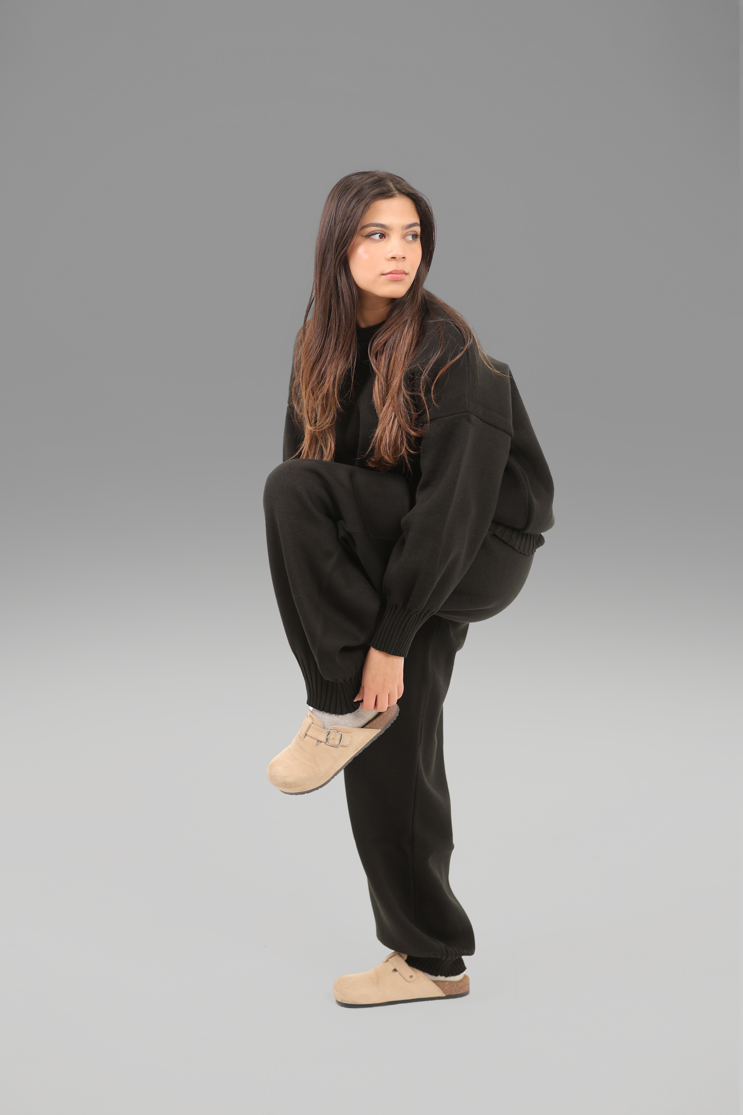 Black Knitted Set