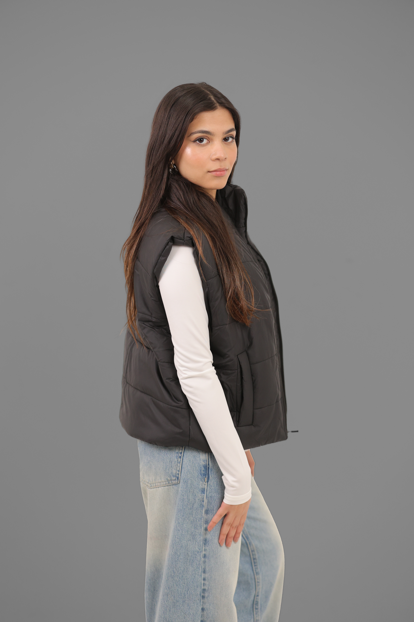 Black Puffer Vest