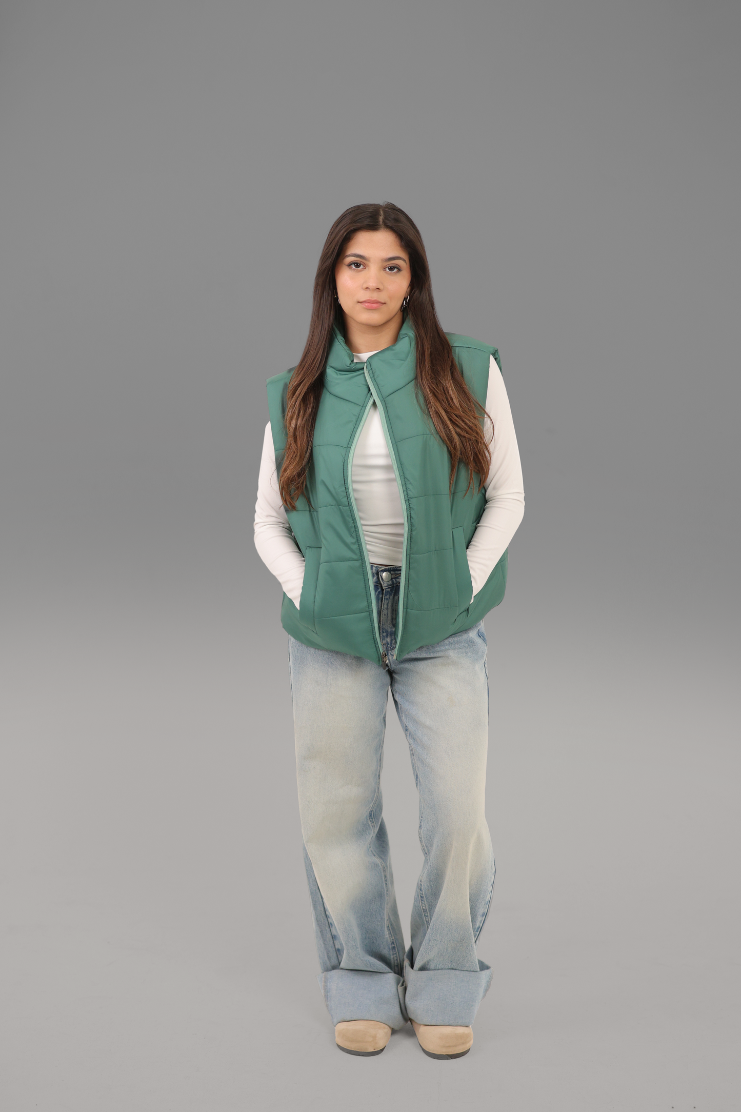 Teal Puffer Vest
