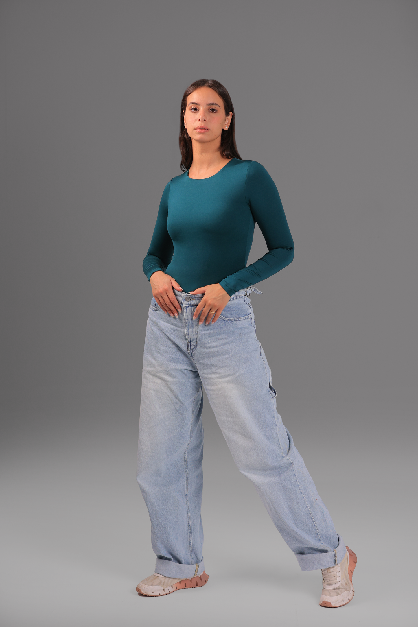 Teal Classic Long Sleeve Top