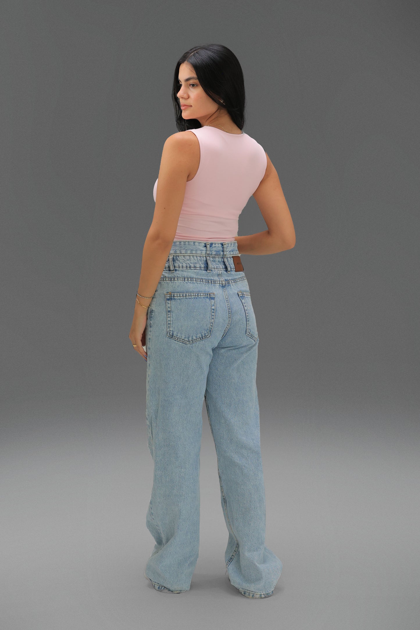 Rose High Neck Tank Top