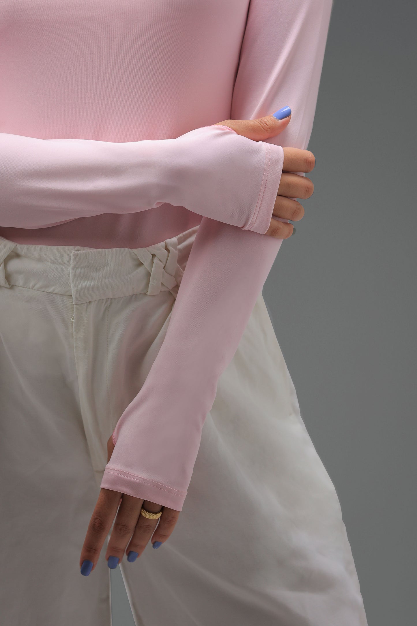 Rose Long Sleeve Top with Finger Hole