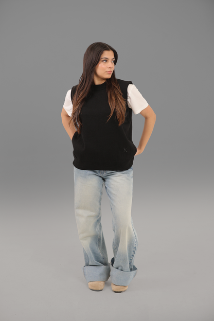 Black Knitted Vest