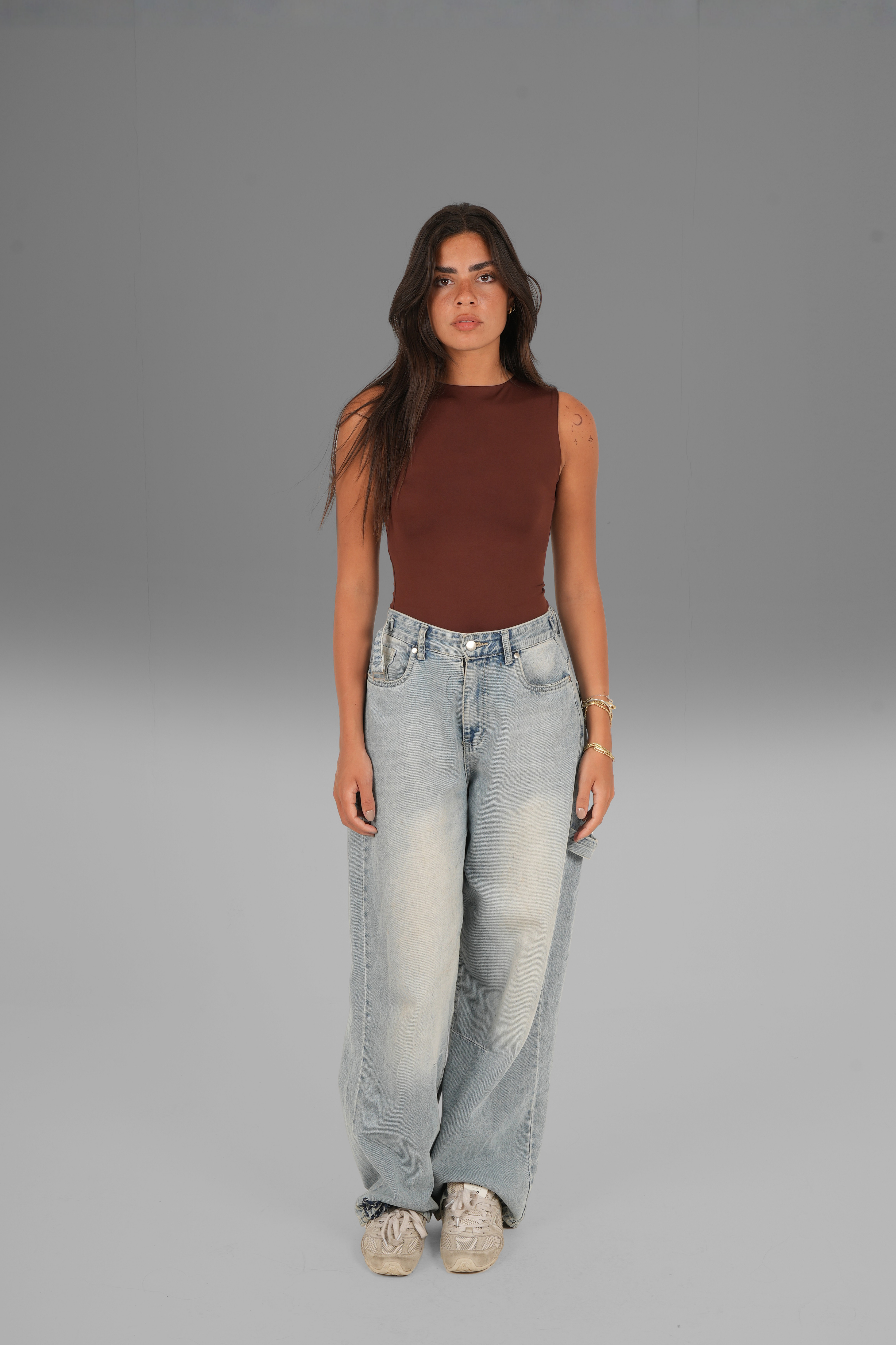 Classic Crewneck Tank Top - Brown