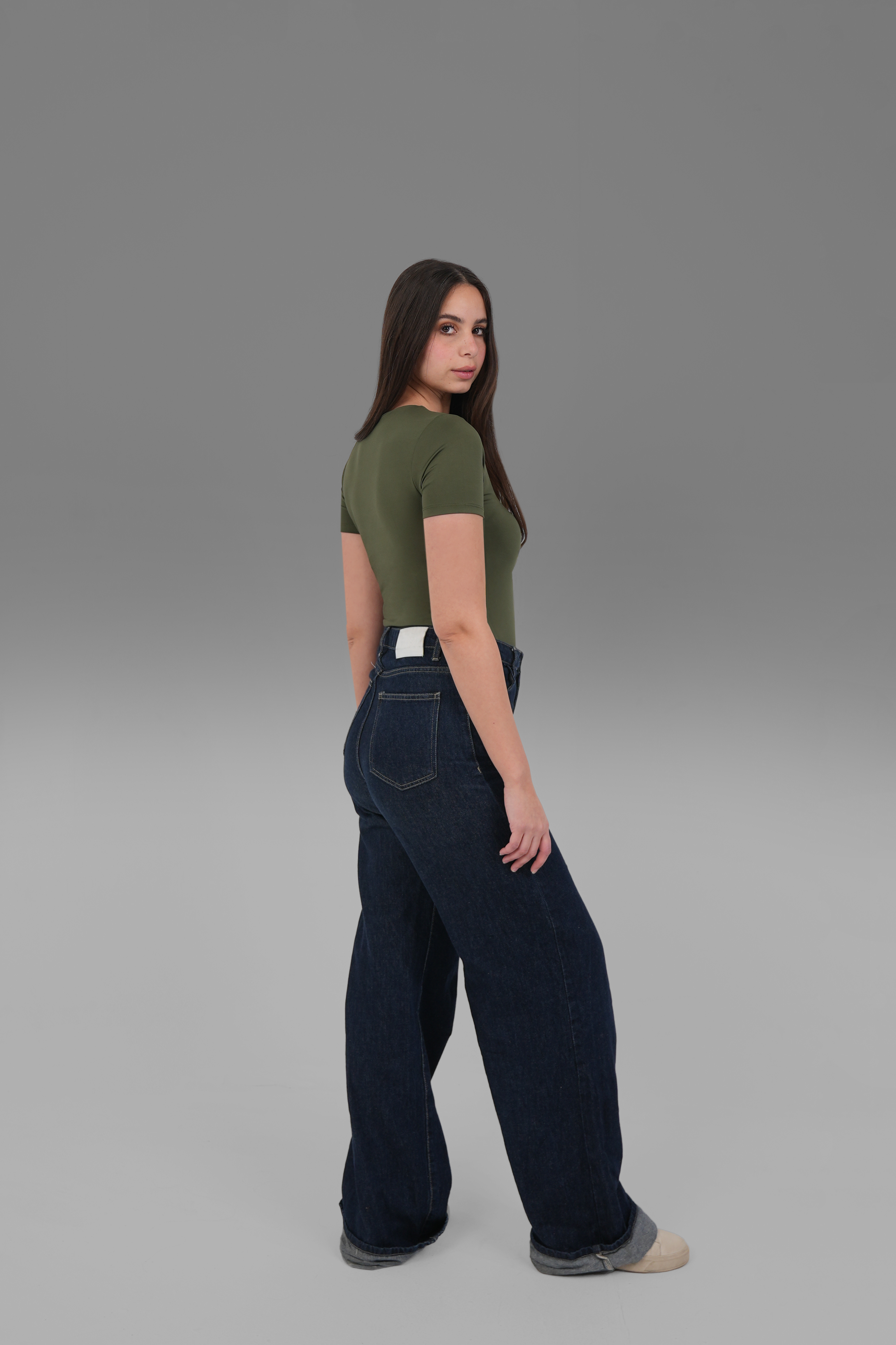 Classic Crewneck Short Sleeve Top - Olive