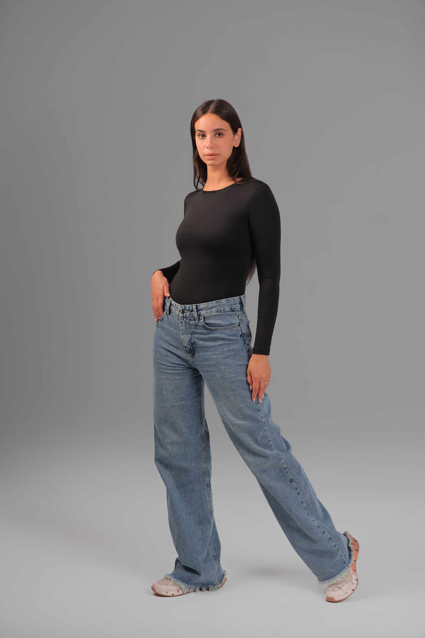 Black Classic Long Sleeve Top