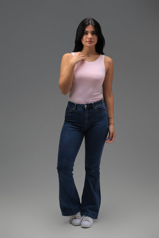 Rose Low Neck Tank Top