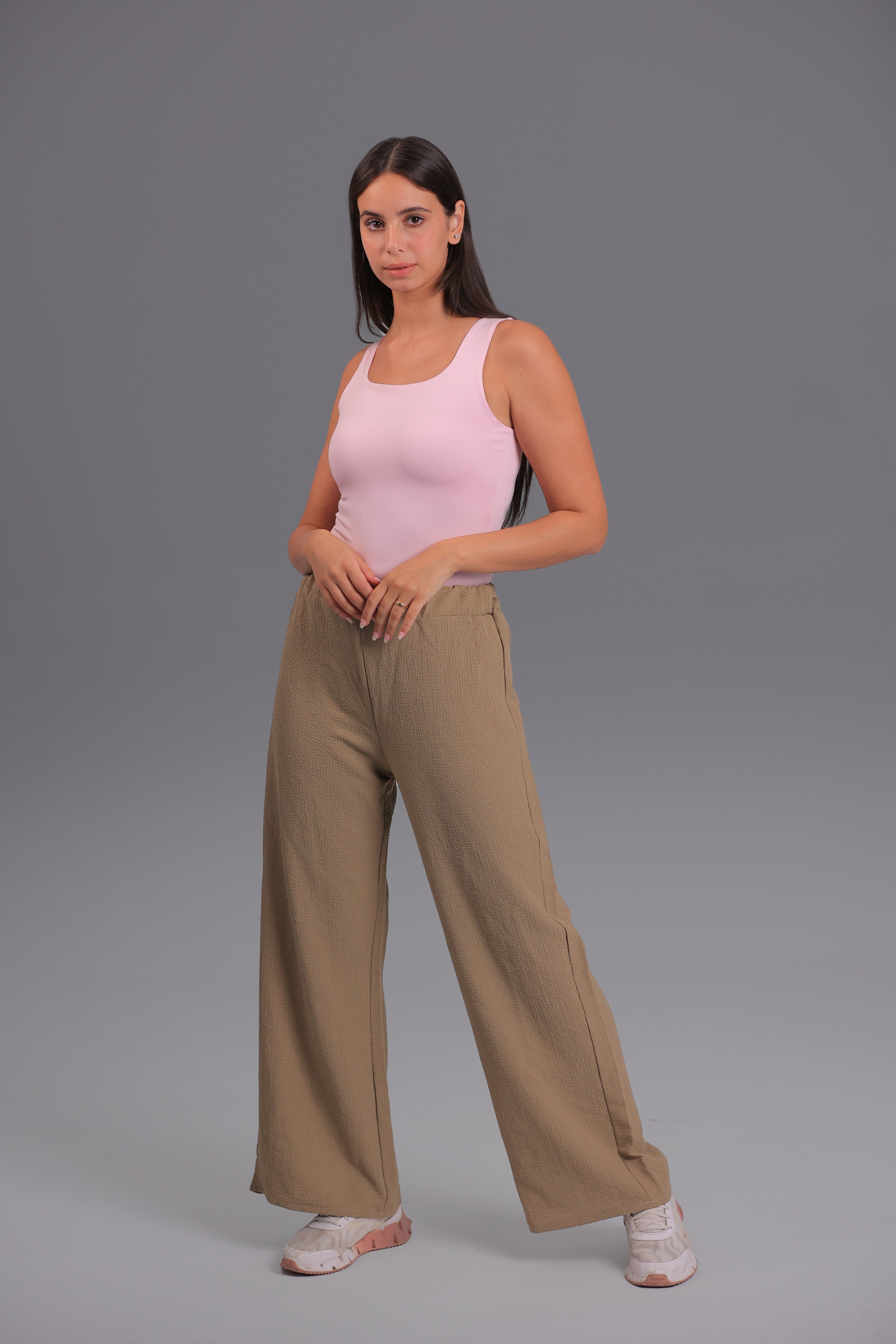 Women’s Rose Square-Neck Tank Top – Lightweight Soft Stretch Basic, Made in Egypt