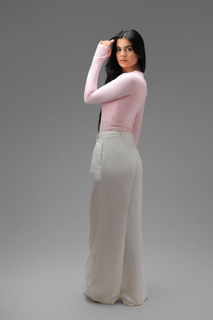 Rose Long Sleeve Top with Finger Hole