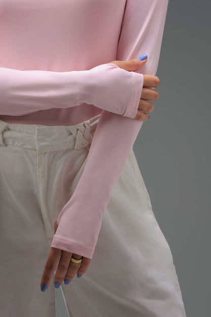 Rose Long Sleeve Top with Finger Hole