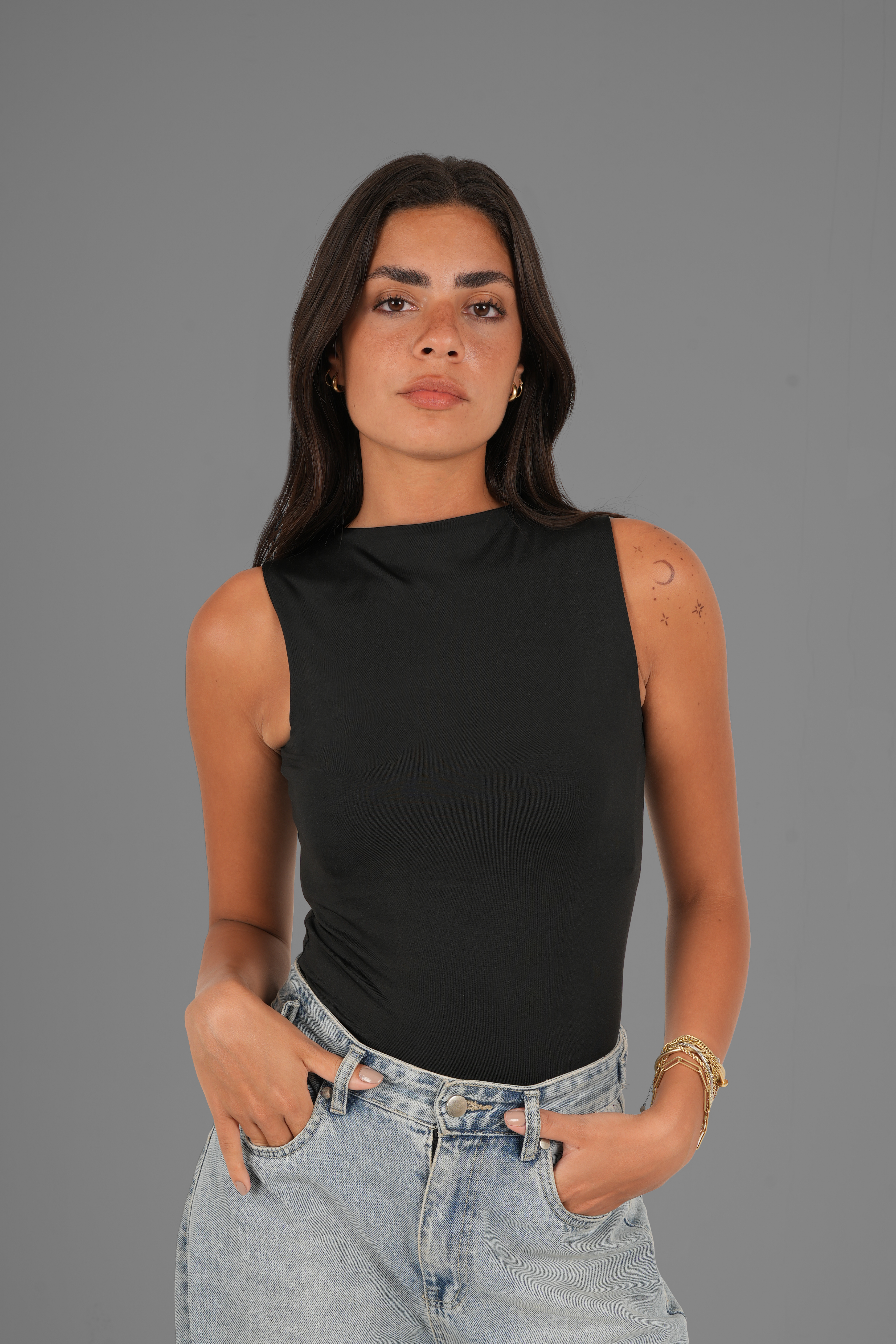 Classic Crewneck Tank Top - Black